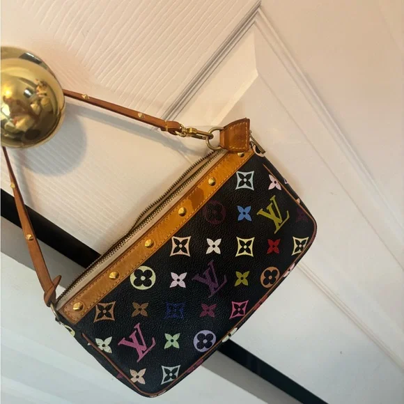Louis Vuitton Black Multicolor Monogram Shoulder Bag - Picture 6 of 7